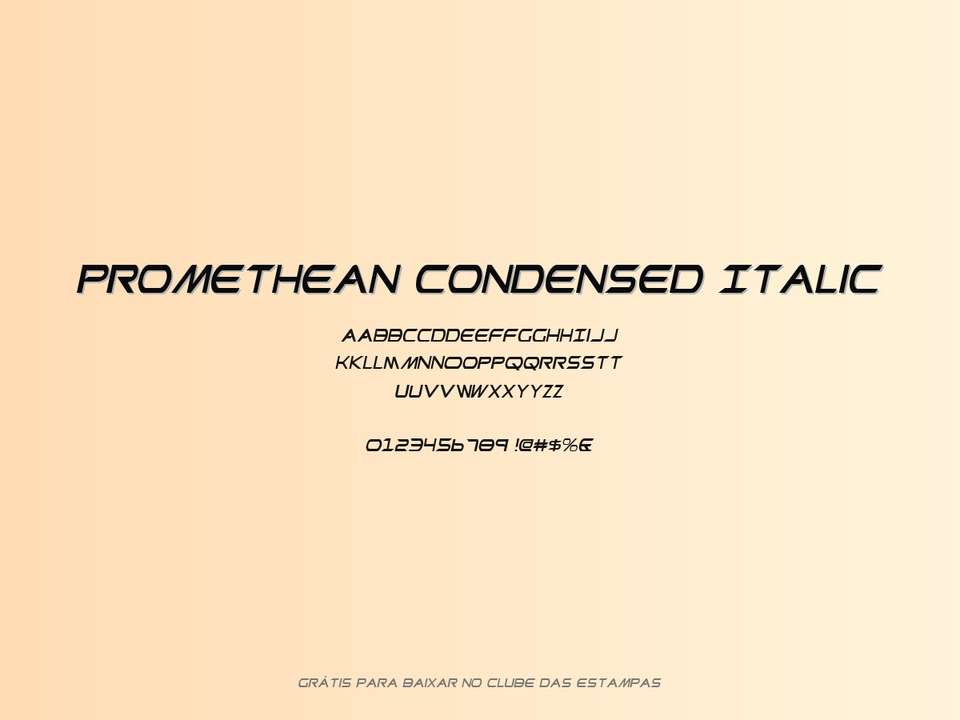 Fonte Promethean Condensed Italic Grátis Para Baixar