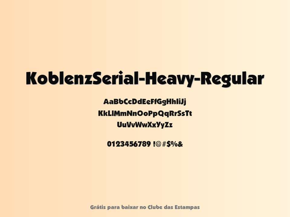Fonte Koblenzserial Heavy Regular Grátis Para Baixar