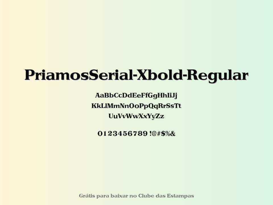 Fonte Priamosserial Xbold Regular Grátis Para Baixar