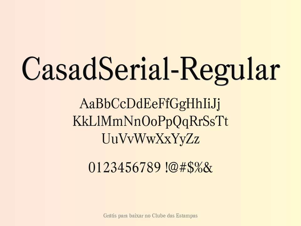 Fonte Casadserial Regular Grátis Para Baixar