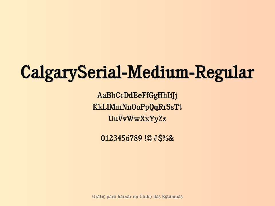 Fonte Calgaryserial Medium Regular Grátis Para Baixar