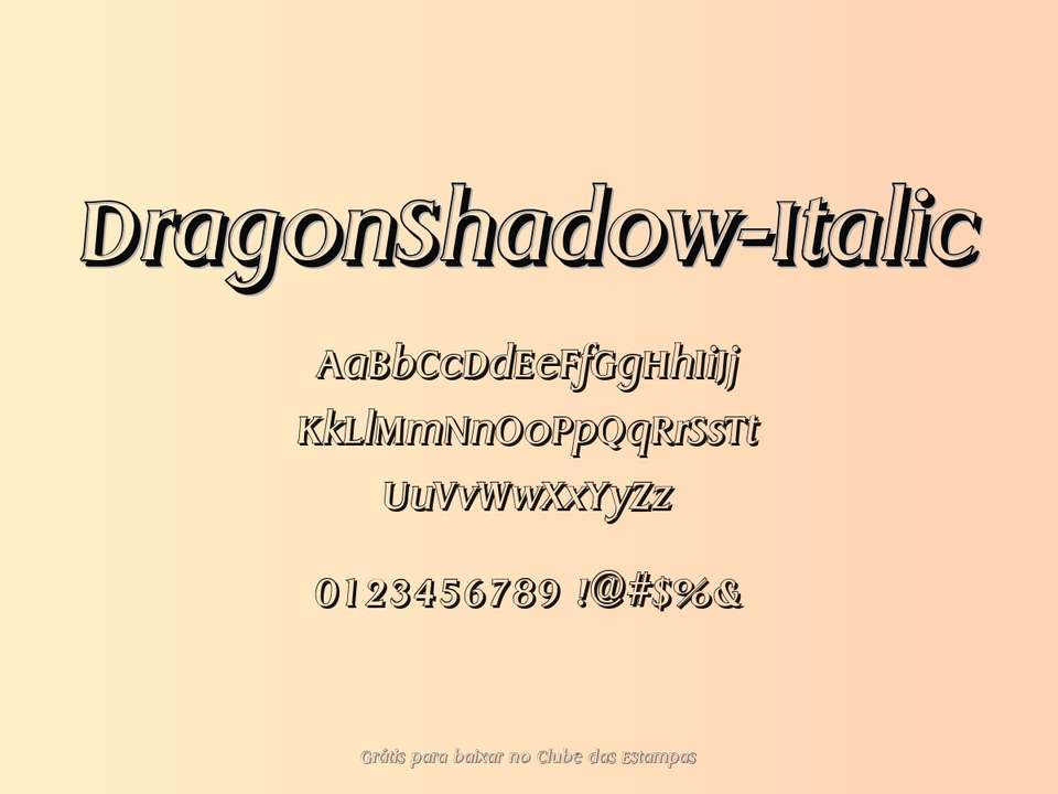 Fonte Dragonshadow Italic Grátis Para Baixar