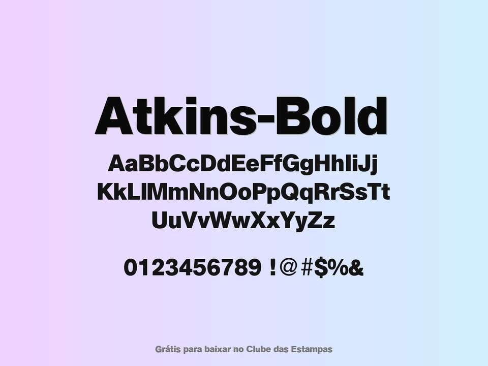 Fonte Atkins Bold Grátis Para Baixar
