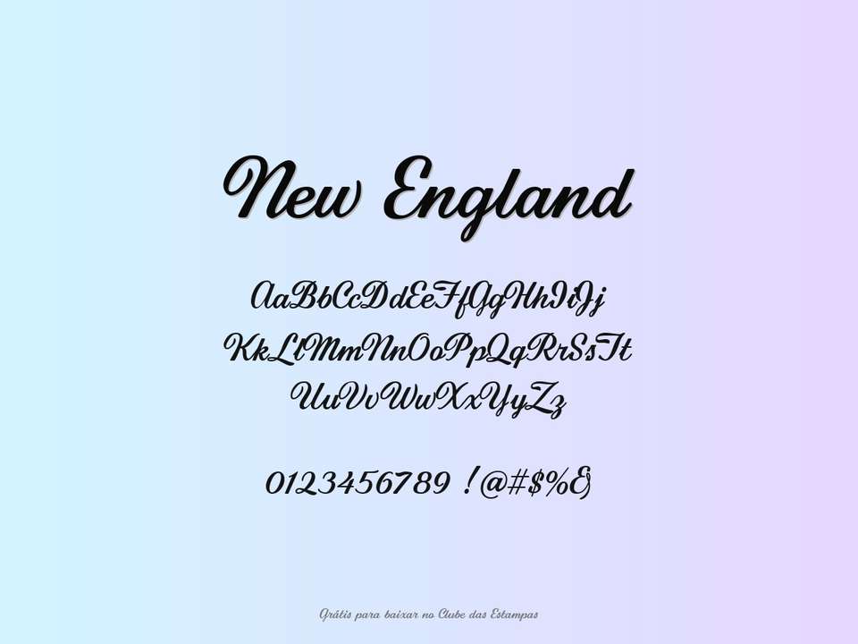 Fonte New England Grátis Para Baixar