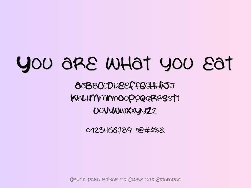 Fonte You Are What You Eat Grátis Para Baixar