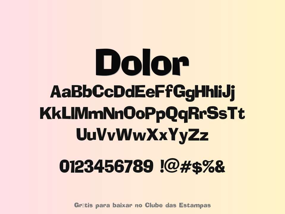 Fonte Dolor Grátis Para Baixar