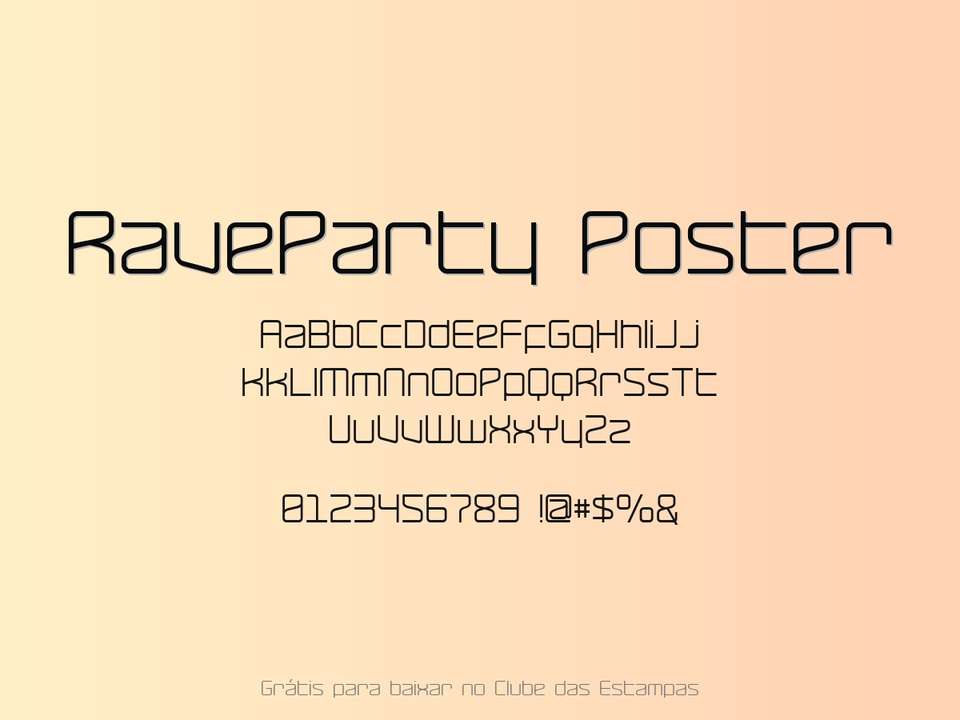 Fonte Raveparty Poster Grátis Para Baixar