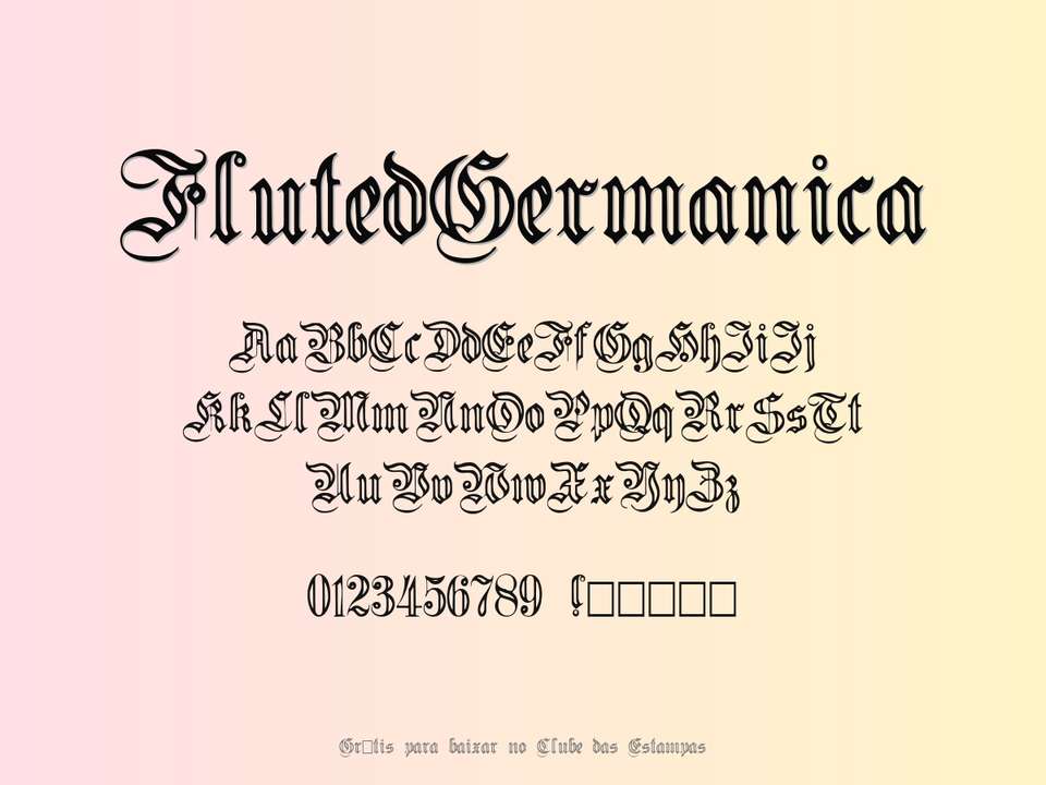 Fonte Flutedgermanica Grátis Para Baixar