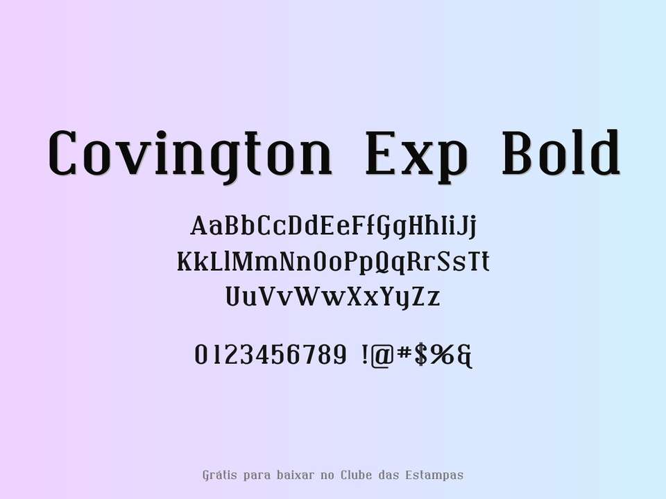 Fonte Covington Exp Bold Grátis Para Baixar