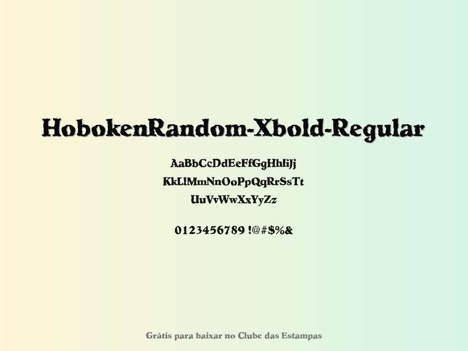 Fonte Hobokenrandom Xbold Regular Grátis Para Baixar
