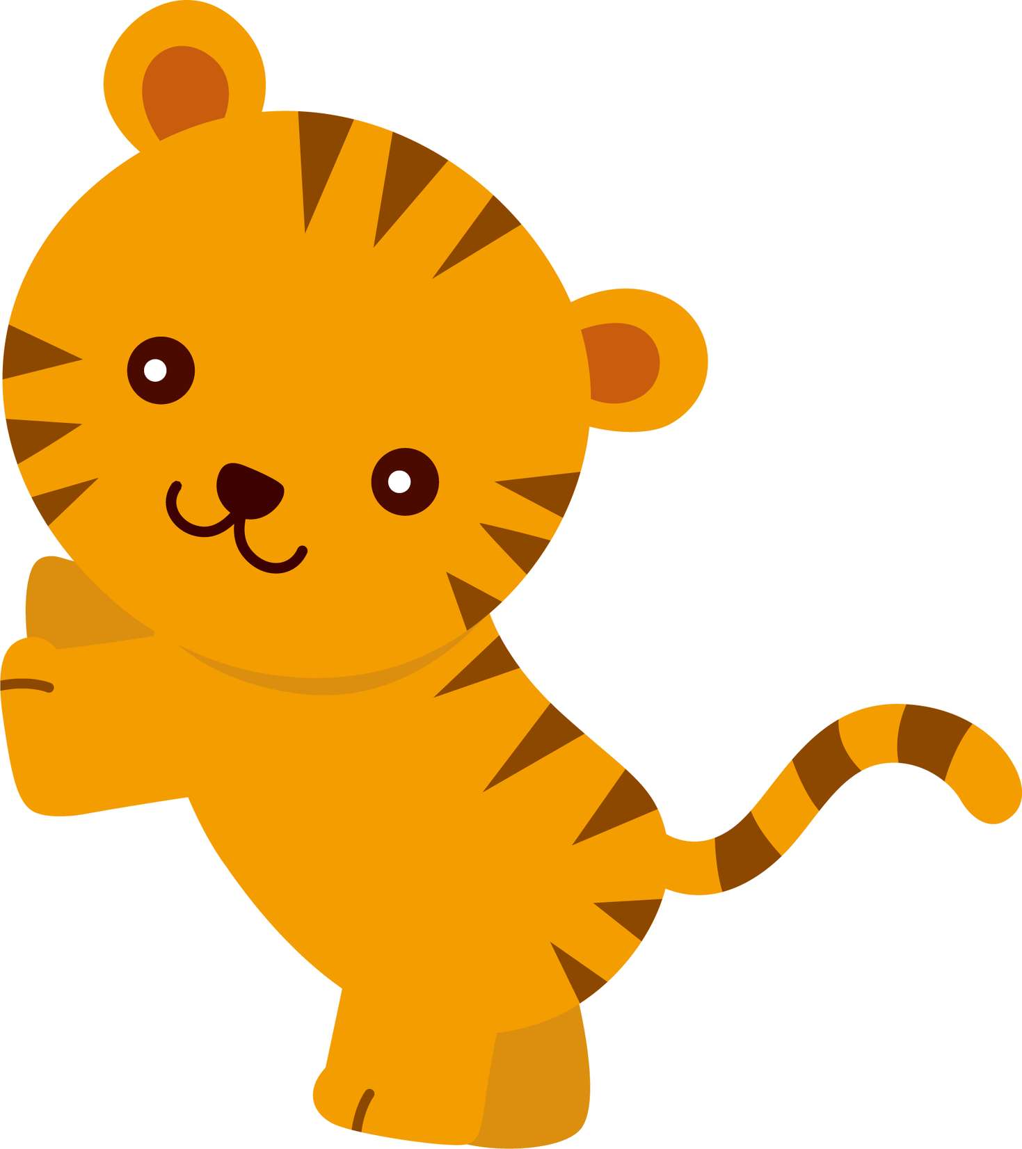 Filhote De Tigre Cartoon Animais Png Grátis Para Baixar Vetor