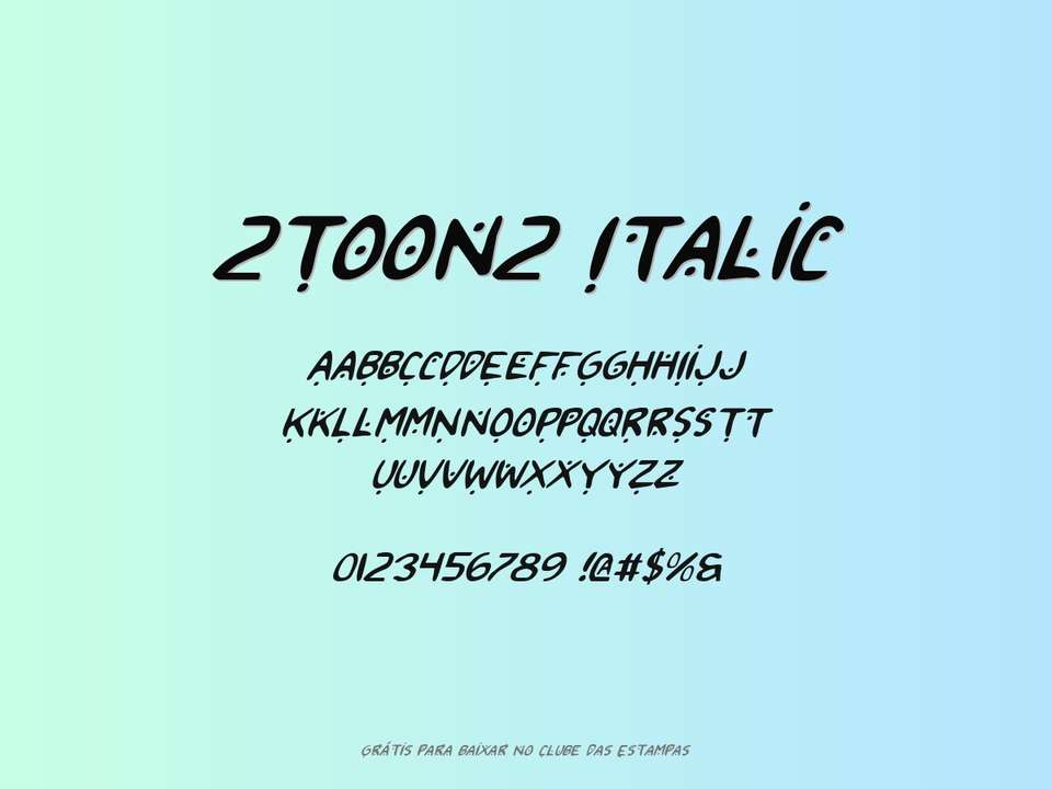 Fonte 2toon2 Italic Grátis Para Baixar