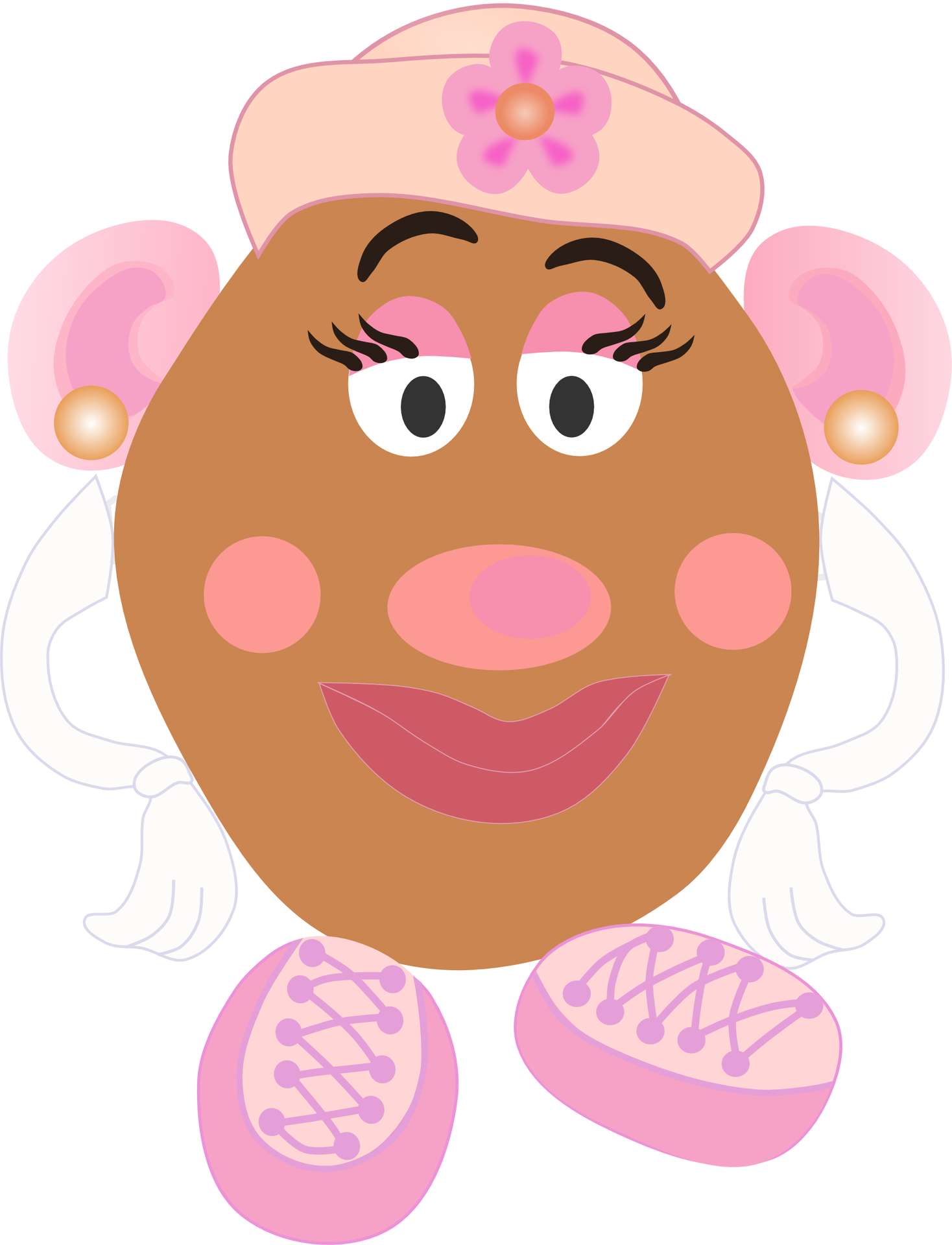 Criatura Cartoon De Orelhas Rosas Personagem Png Grátis Para Baixar