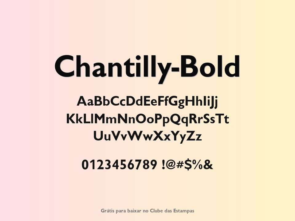 Fonte Chantilly Bold Grátis Para Baixar