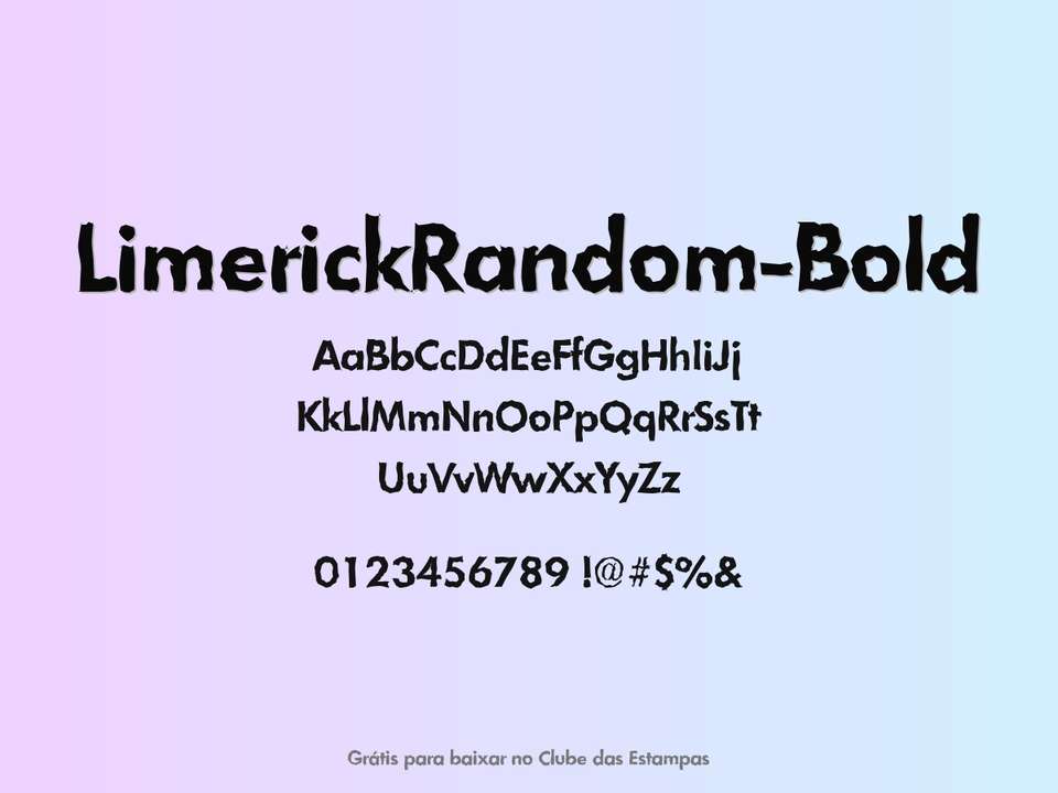 Fonte Limerickrandom Bold Grátis Para Baixar