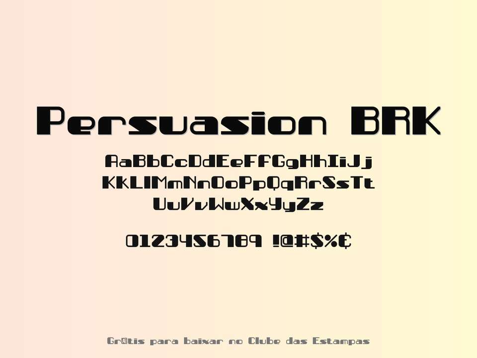Fonte Persuasion Brk Grátis Para Baixar