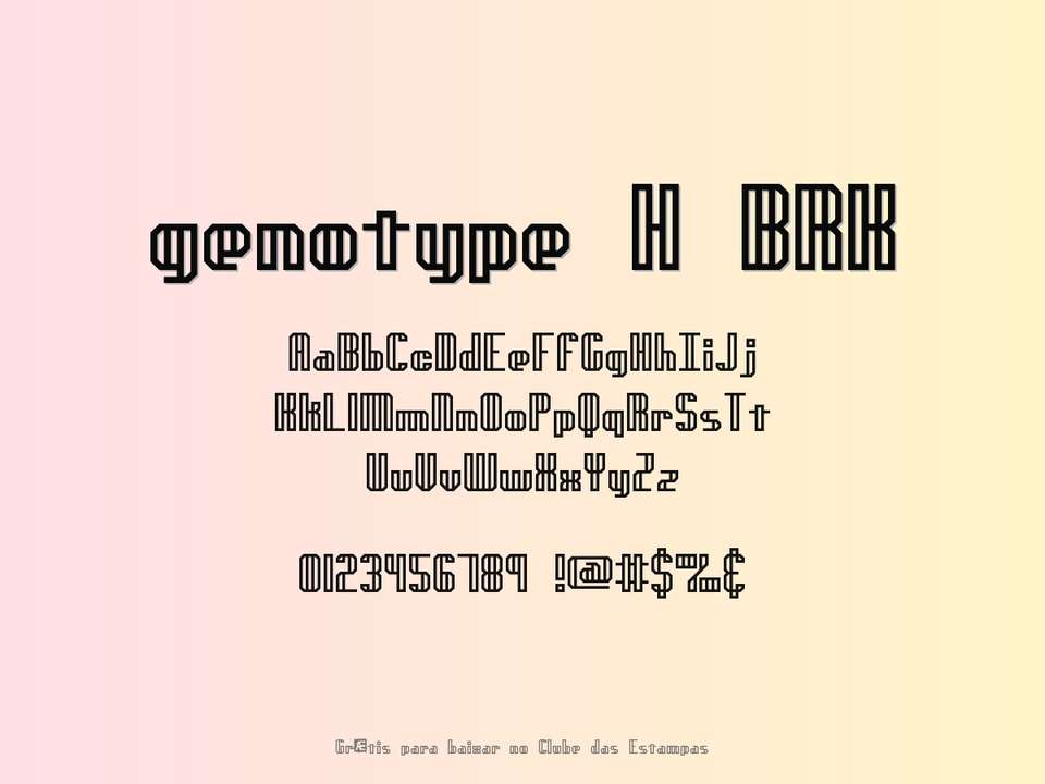 Fonte Genotype H Brk Grátis Para Baixar