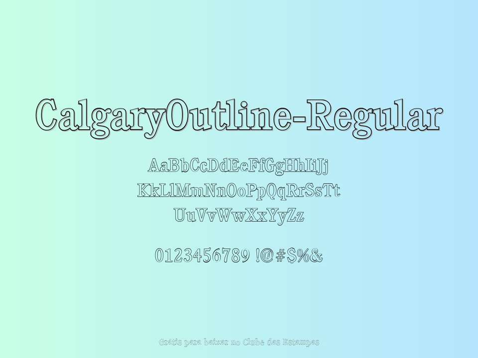 Fonte Calgaryoutline Regular Grátis Para Baixar