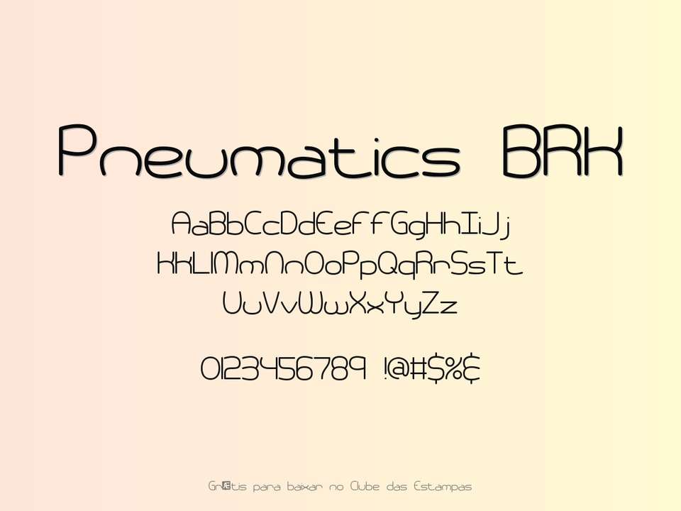 Fonte Pneumatics Brk Grátis Para Baixar