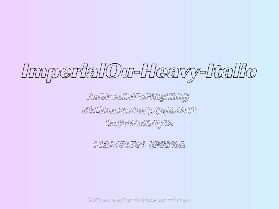 Fonte Imperialou Heavy Italic Grátis Para Baixar