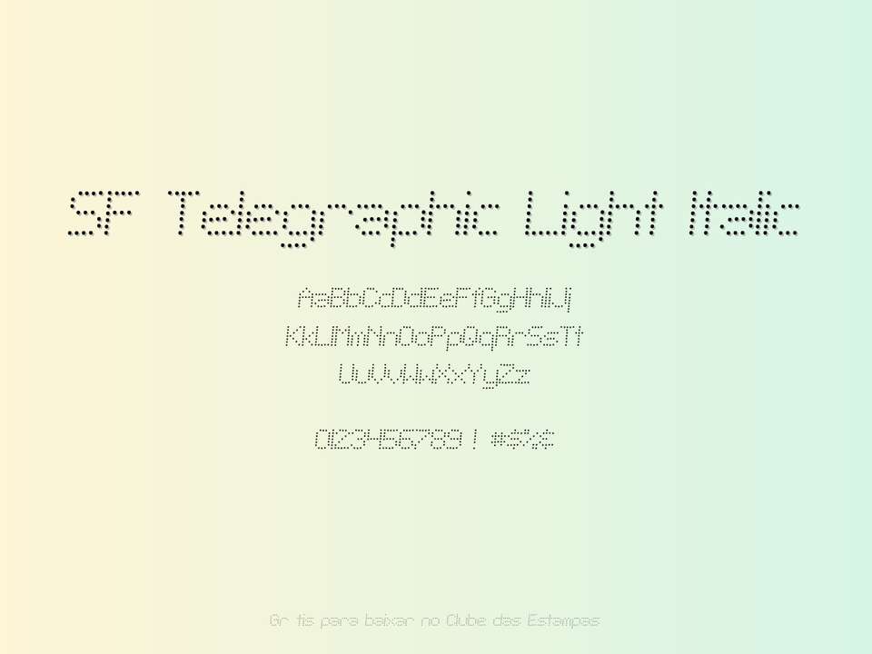Fonte Sf Telegraphic Light Italic Grátis Para Baixar
