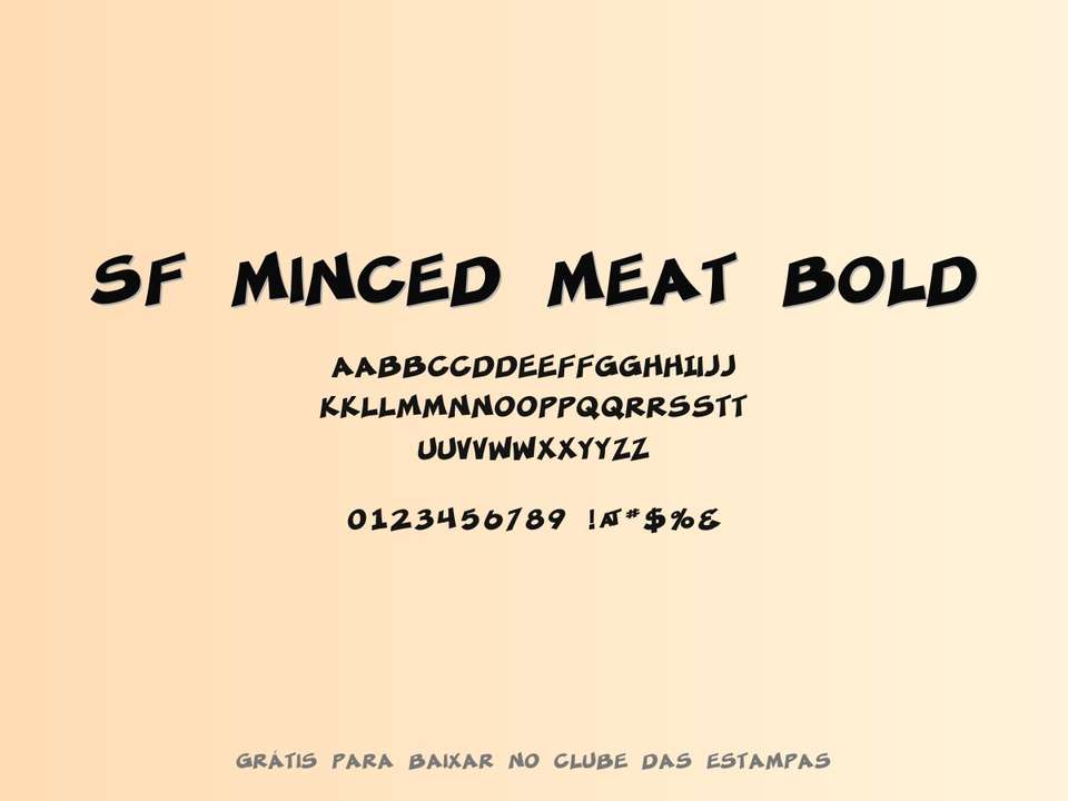 Fonte Sf Minced Meat Bold Grátis Para Baixar