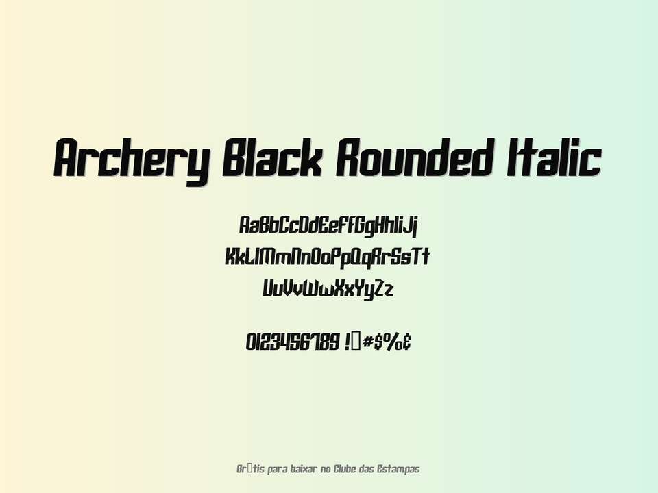 Fonte Archery Black Rounded Italic Grátis Para Baixar