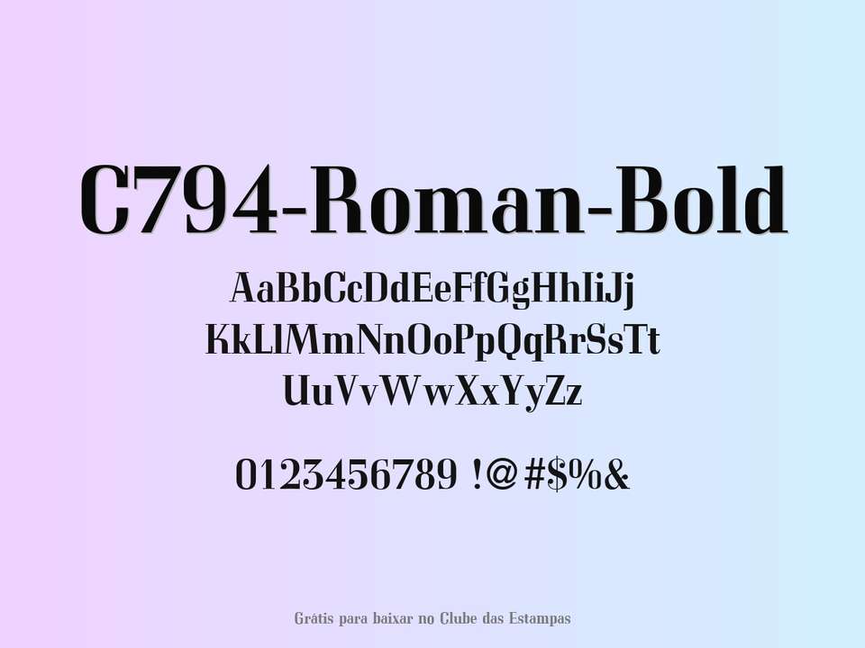Fonte C794 Roman Bold Grátis Para Baixar