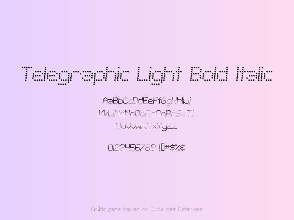 Fonte Telegraphic Light Bold Italic Grátis Para Baixar