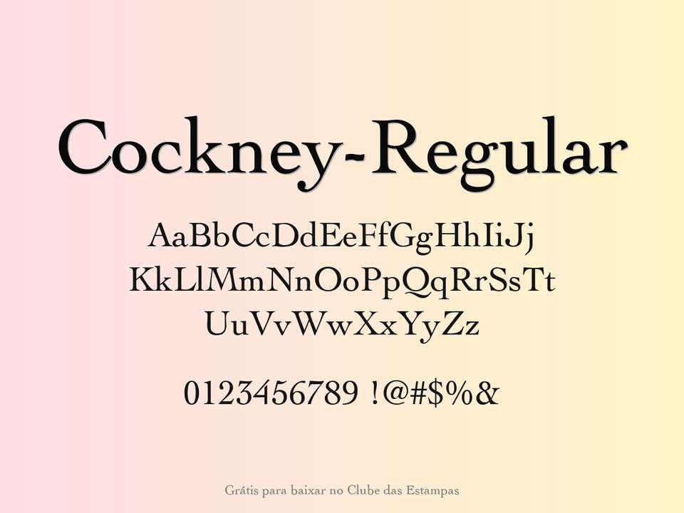 Fonte Cockney Regular Grátis Para Baixar