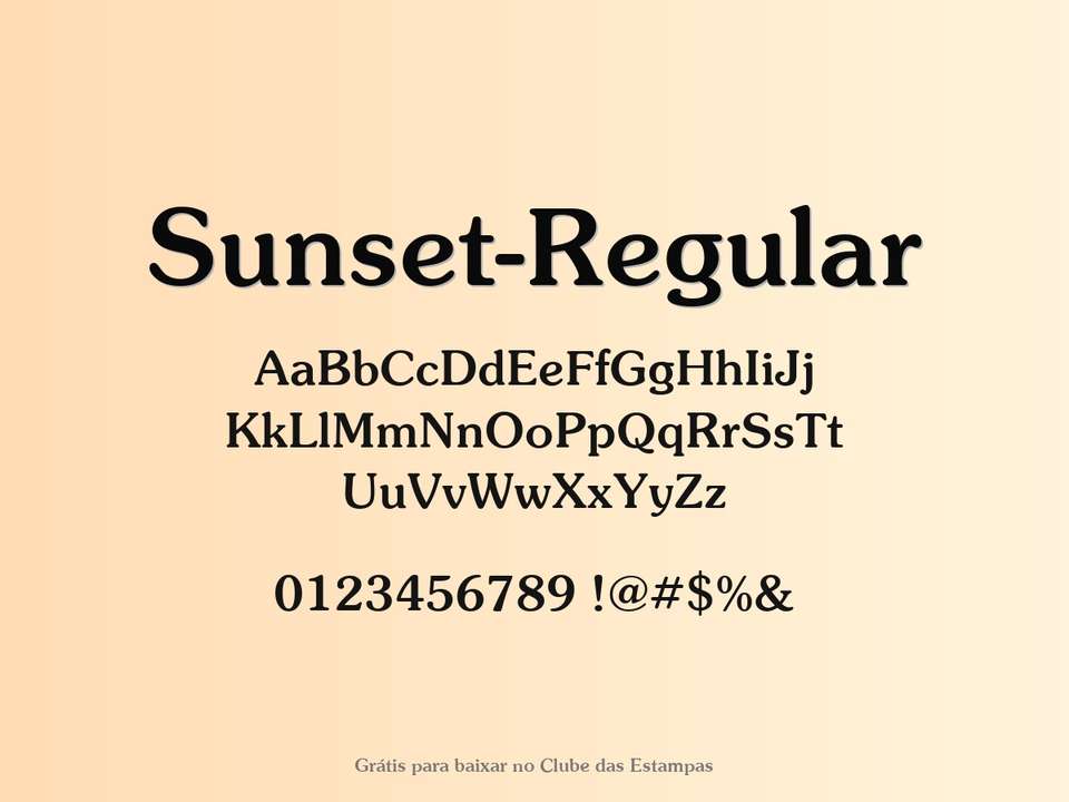 Fonte Sunset Regular Grátis Para Baixar