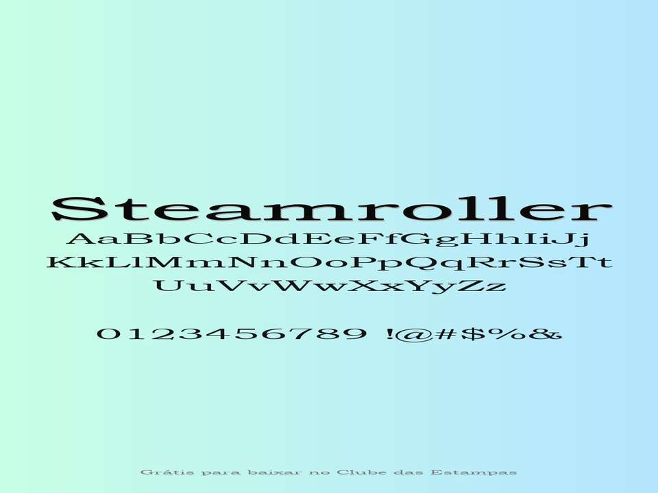 Fonte Steamroller Grátis Para Baixar