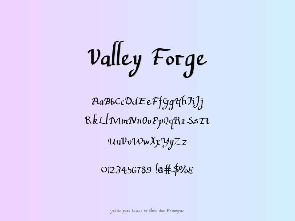 Fonte Valley Forge Grátis Para Baixar