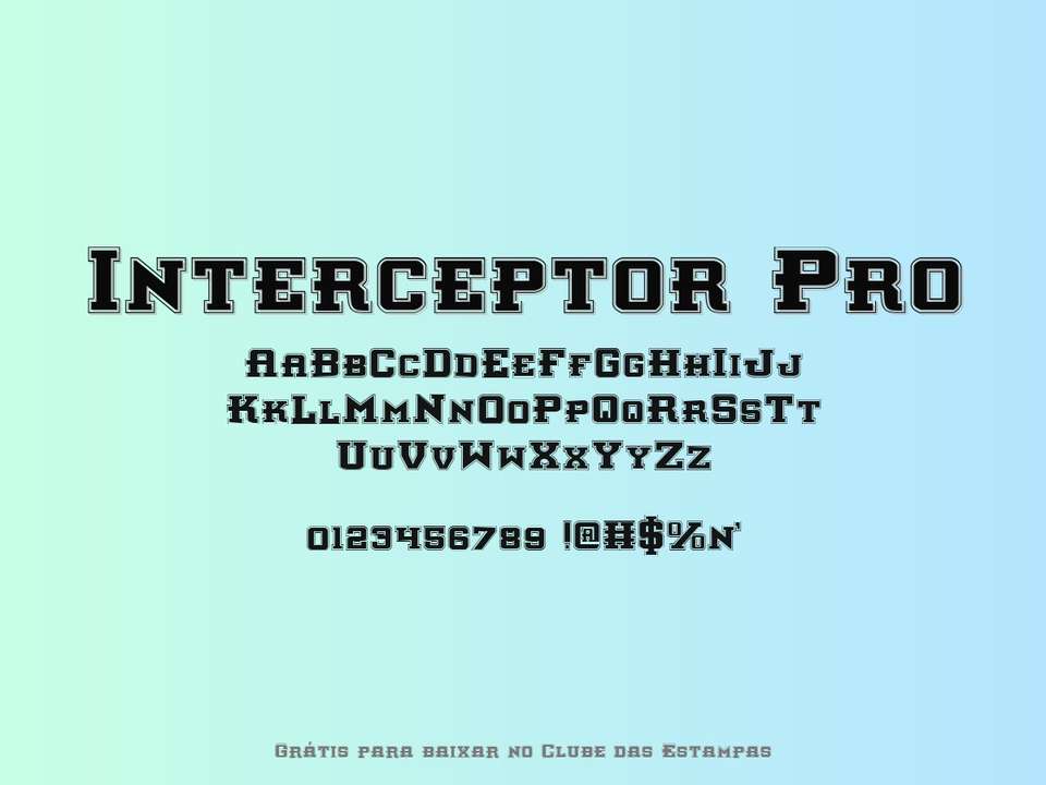 Fonte Interceptor Pro Grátis Para Baixar