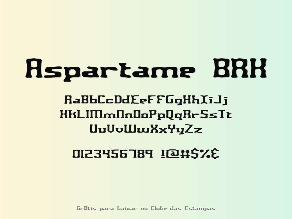 Fonte Aspartame Brk Grátis Para Baixar