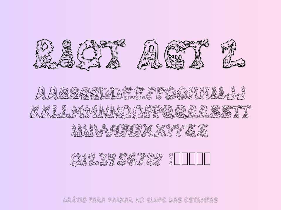 Fonte Riot Act 2 Grátis Para Baixar