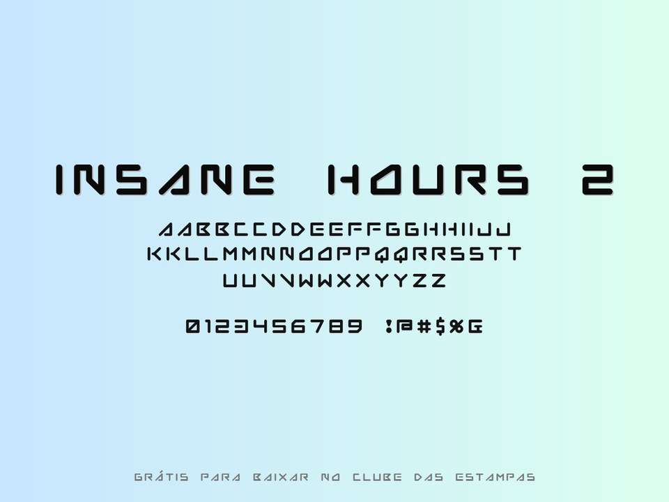 Fonte Insane Hours 2 Grátis Para Baixar