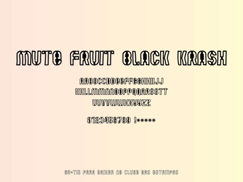 Fonte Mute Fruit Black Krash Grátis Para Baixar