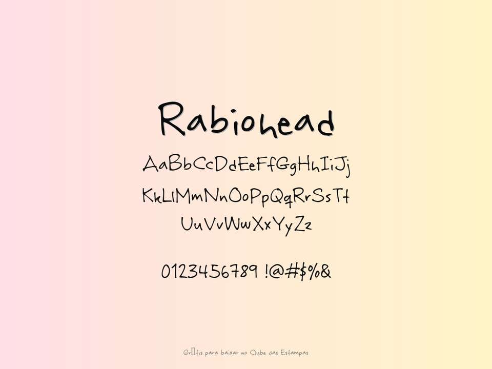 Fonte Rabiohead Grátis Para Baixar