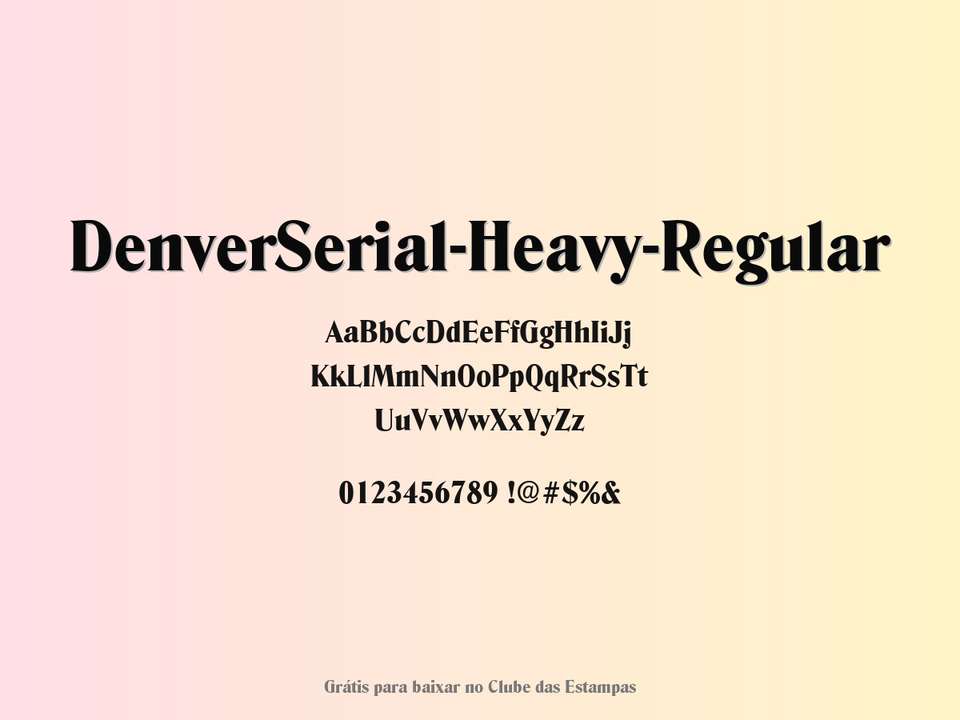 Fonte Denverserial Heavy Regular Grátis Para Baixar