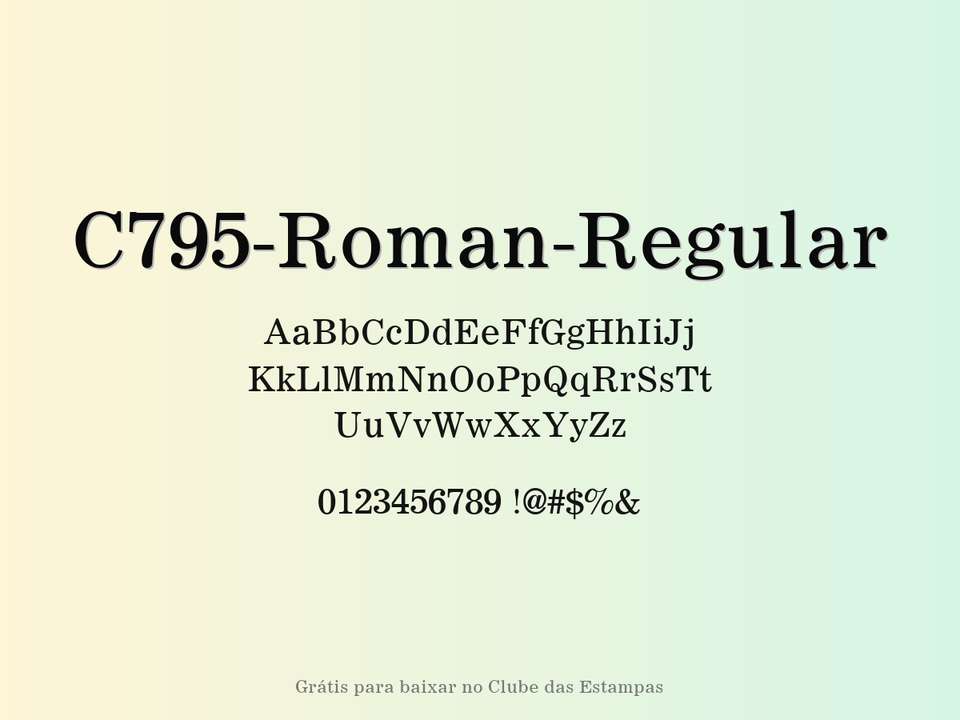 Fonte C795 Roman Regular Grátis Para Baixar