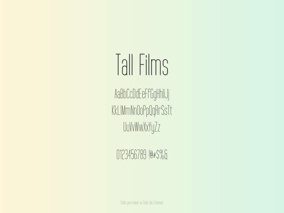 Fonte Tall Films Grátis Para Baixar