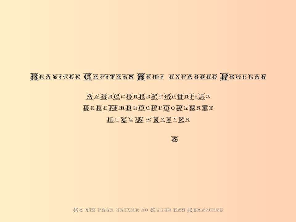Fonte Blavicke Capitals Semi Expanded Regular Grátis Para Baixar