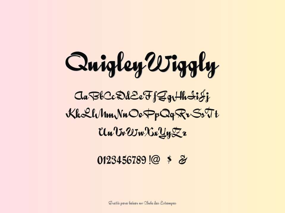 Fonte Quigleywiggly Grátis Para Baixar