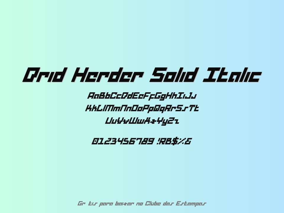 Fonte Drid Herder Solid Italic Grátis Para Baixar