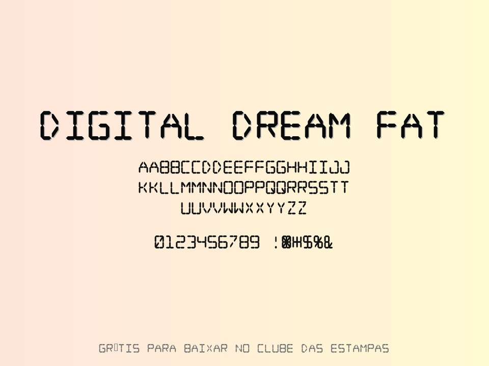 Fonte Digital Dream Fat Grátis Para Baixar