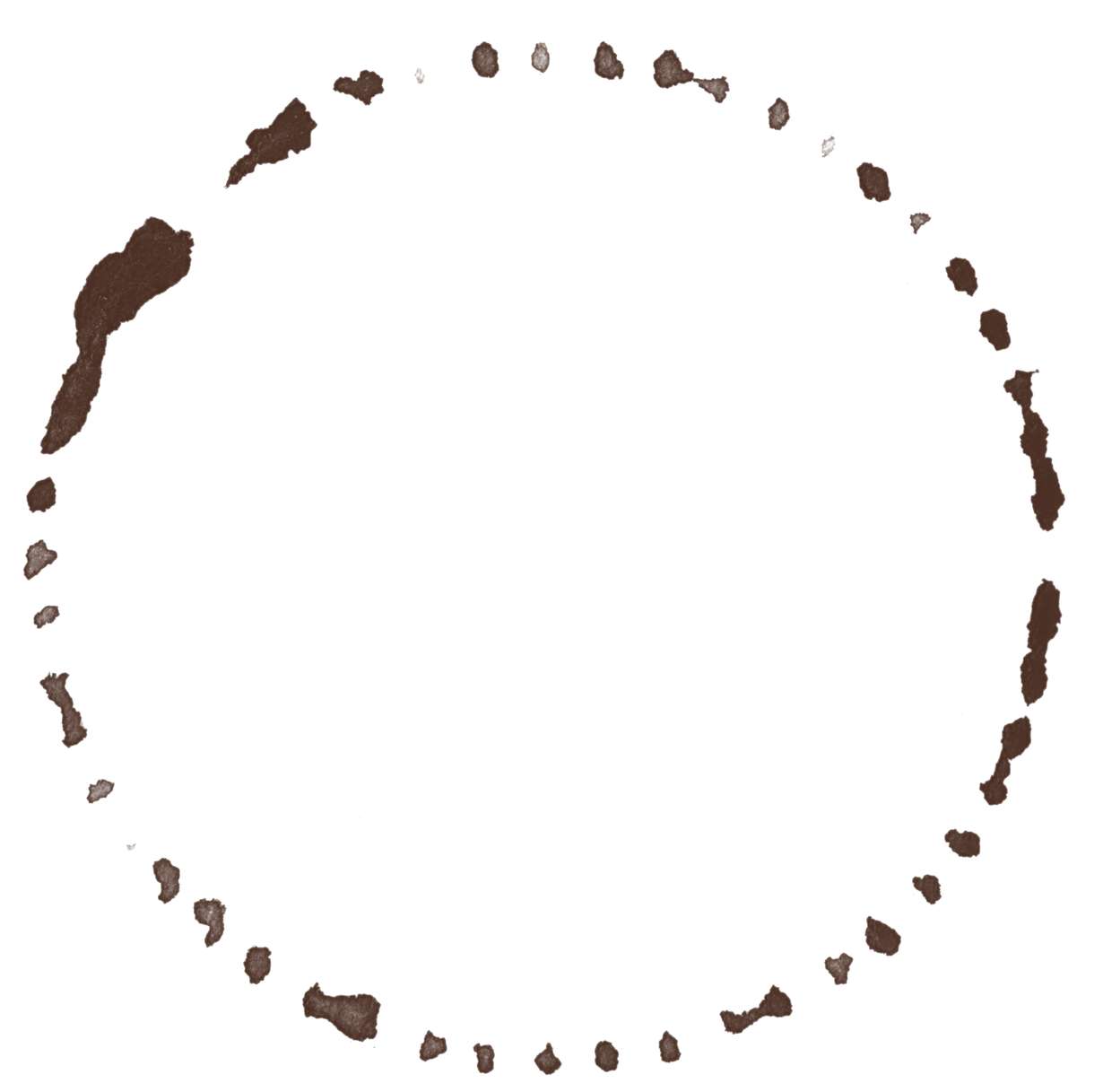 Moldura Circular Marrom Escura Design Gráfico Png Grátis Para Baixar