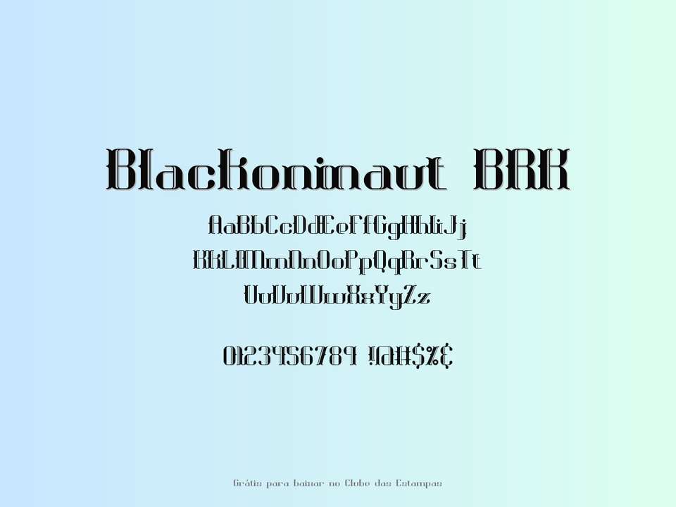 Fonte Blackoninaut Brk Grátis Para Baixar