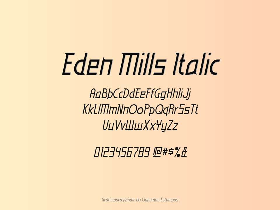Fonte Eden Mills Italic Grátis Para Baixar