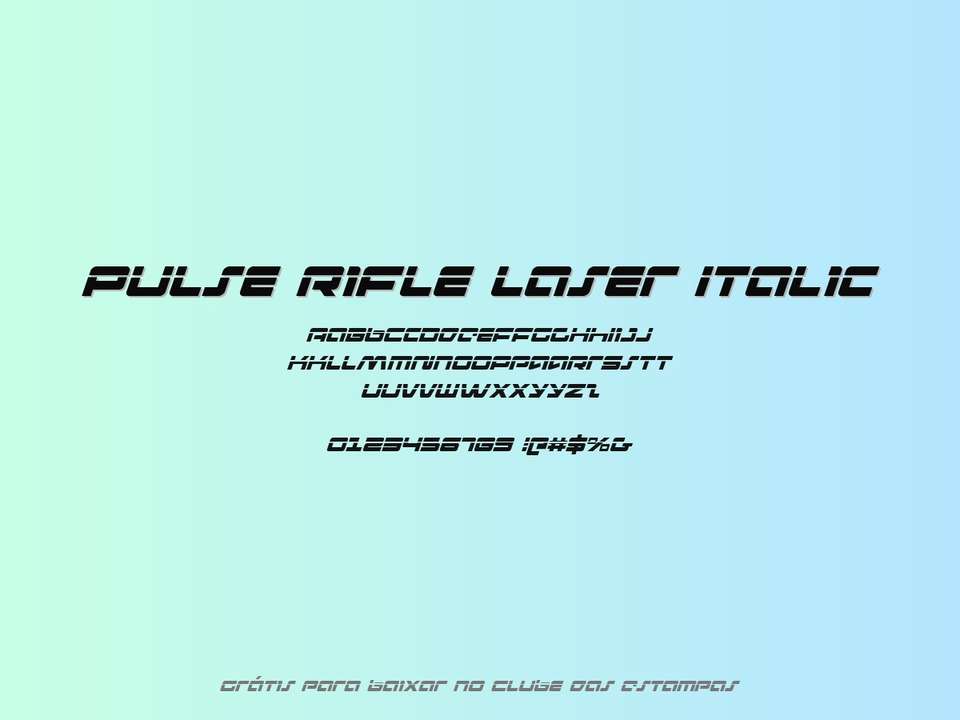 Fonte Pulse Rifle Laser Italic Grátis Para Baixar